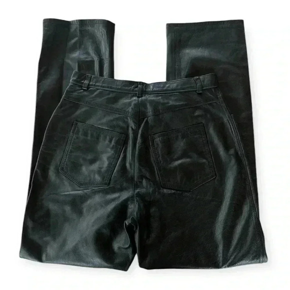 Blushe by Spiegel women's black leather pants size 10 - Picture 2 of 10